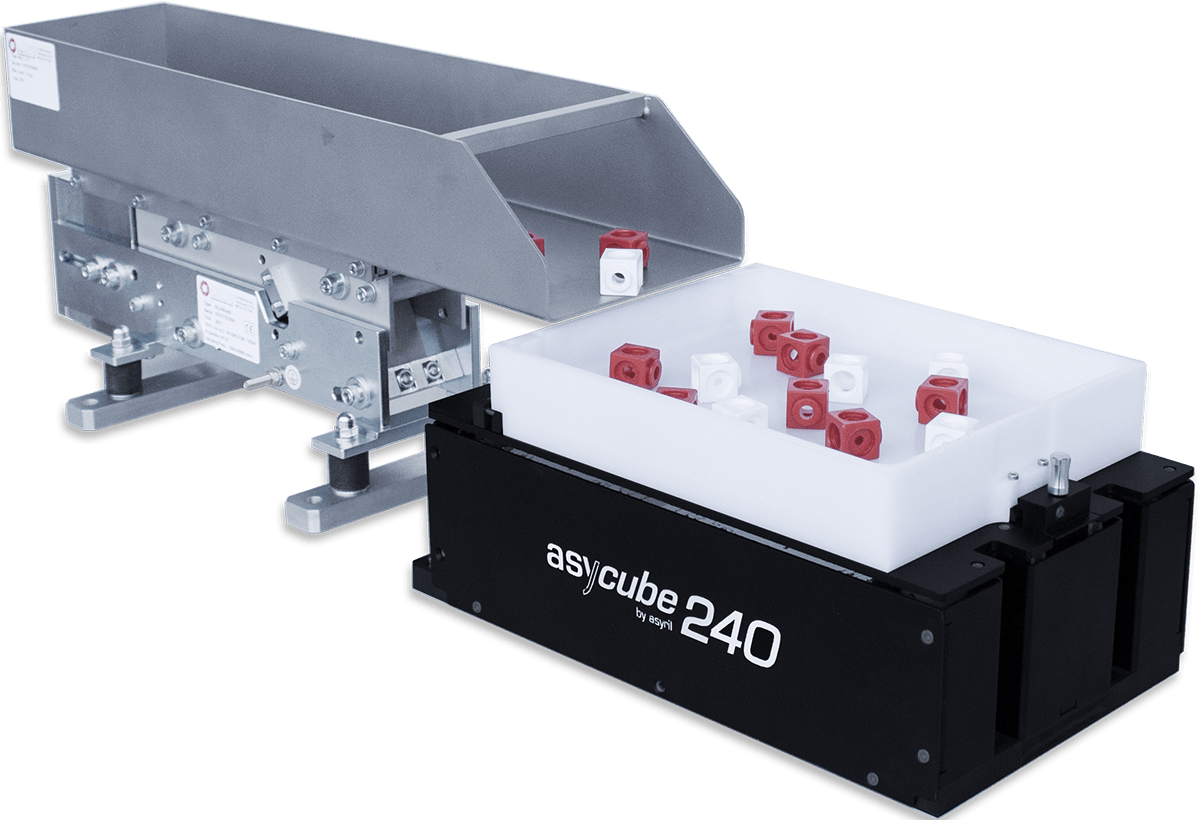 Asycube_240_Flexible_Feeding_System_hopper_by_Asyril Asyril Asycube 240 Flexibel Feeding System for Collaborative Robots