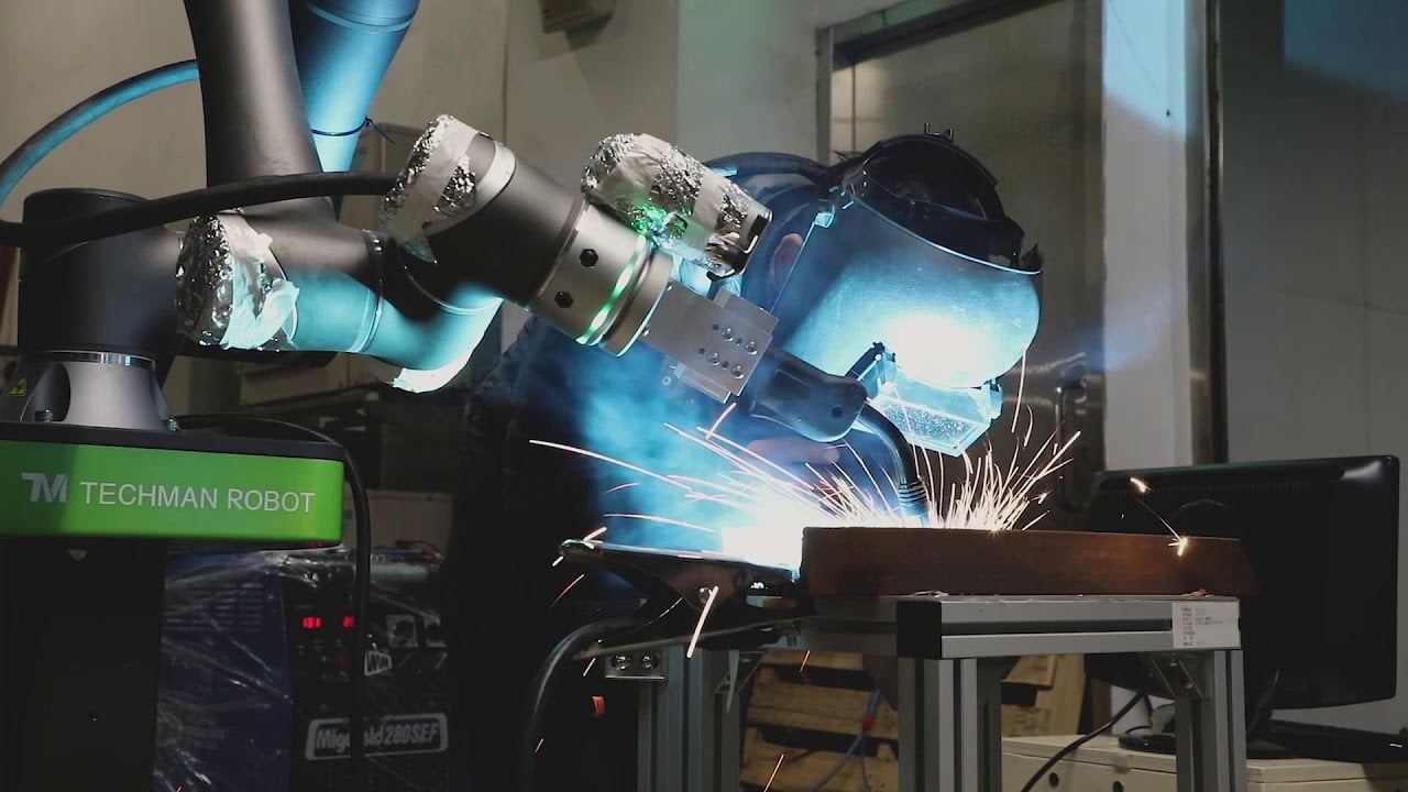 V2A003-TM-Robot-With-Welding-Application Lassen met een cobot / collaboratieve robot